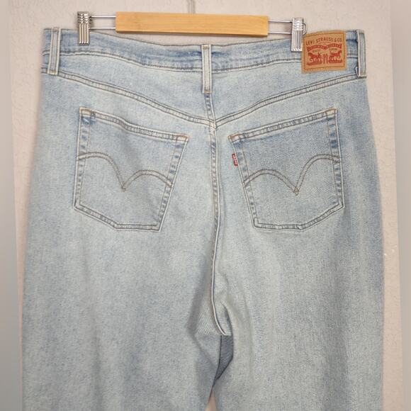 Levi's Ribcage Straight Ankle Jeans Plus Sz 18W Light Wash Button Fly - Picture 12 of 16